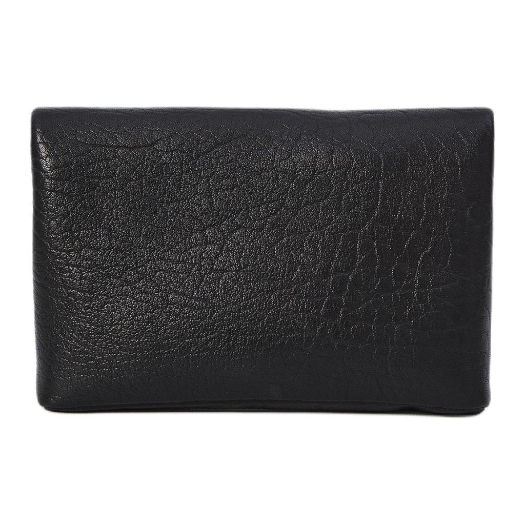 Saint Laurent Ysl Cassandre Logo Chain Shoulder Strap Lambskin Envelope Crossbody Bag Women bags Black 847638-AACYT-1000