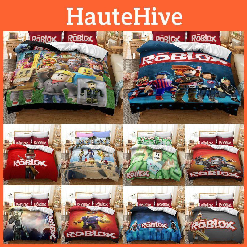 3d Game Printed Roblox Bedding Set Quilt Cover Pillow Shame Us Uk Queen King
