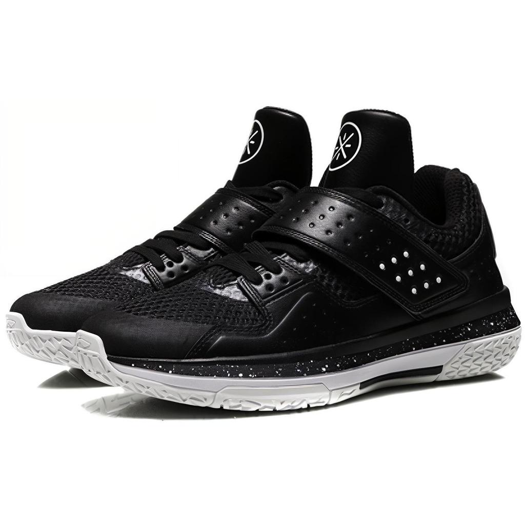 Li Ning Battle Armor Abrasion Resistant Breathable Low top Basketball Shoes Men's Standard Black ABAN059-2