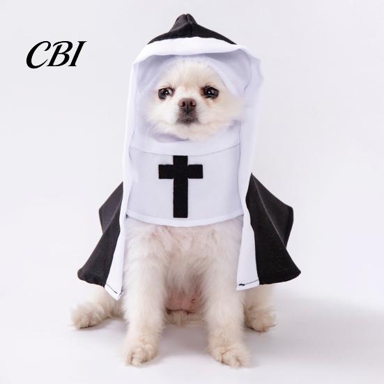 No Hair Damage Pet Wear Cat Nun Costume, Cute Outfit, Cosplay Clothes, Lightweight Apparel Fun Party Outfit for Small Medium Dogs Cats Costume