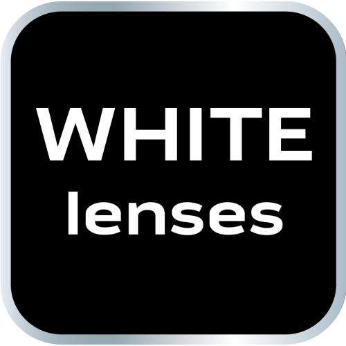 Safety glasses, white lenses, adjustable temples