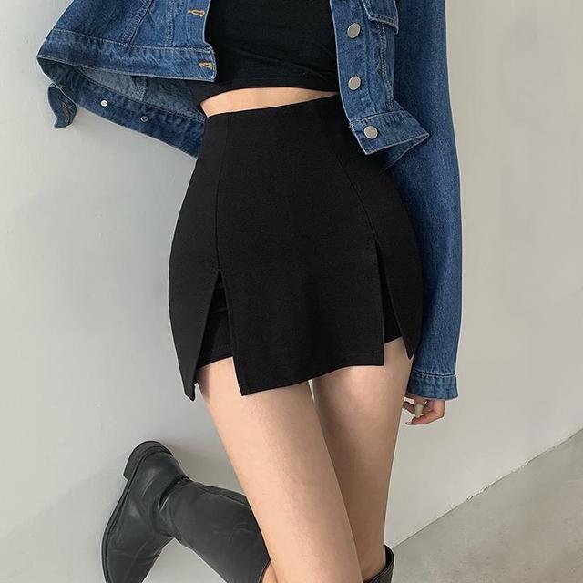 Sexy dělené šortky Sukně Dámské Kancelářské Dámské Sukně Letní Černá Mini Kalhoty Sukně Vysoký Pas Široké nohavice Šortky