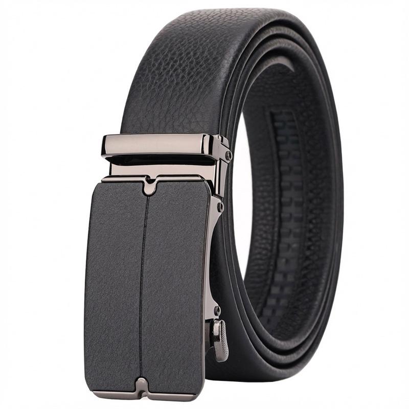 

Мужской роскошный матовый ремень из натуральной кожи с пряжкой, универсальный дизайн для делового кэжуала 110 cm