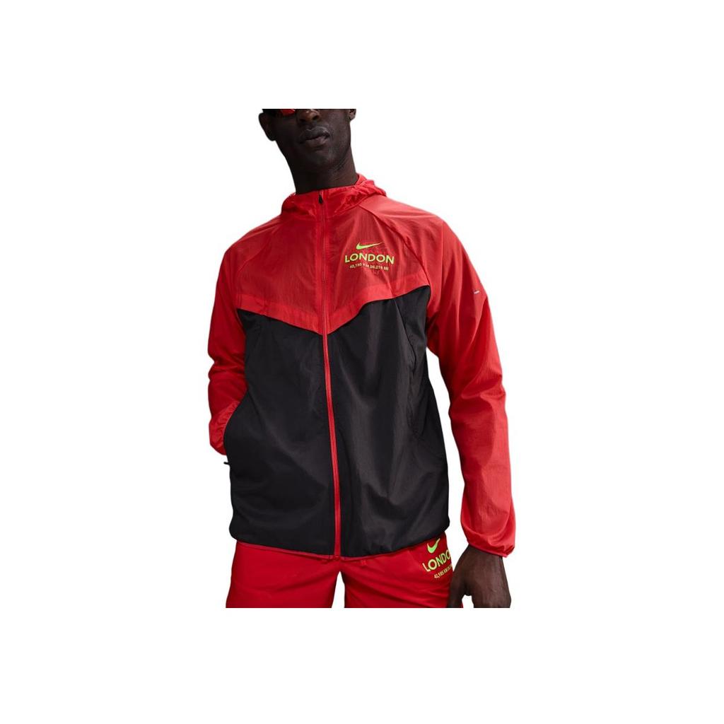 Nike SS25 Stride Repel Waterproof Hooded Zip-Up Long Sleeve Jacket Men jackets Light-Red Cave-Purple IF0428-696