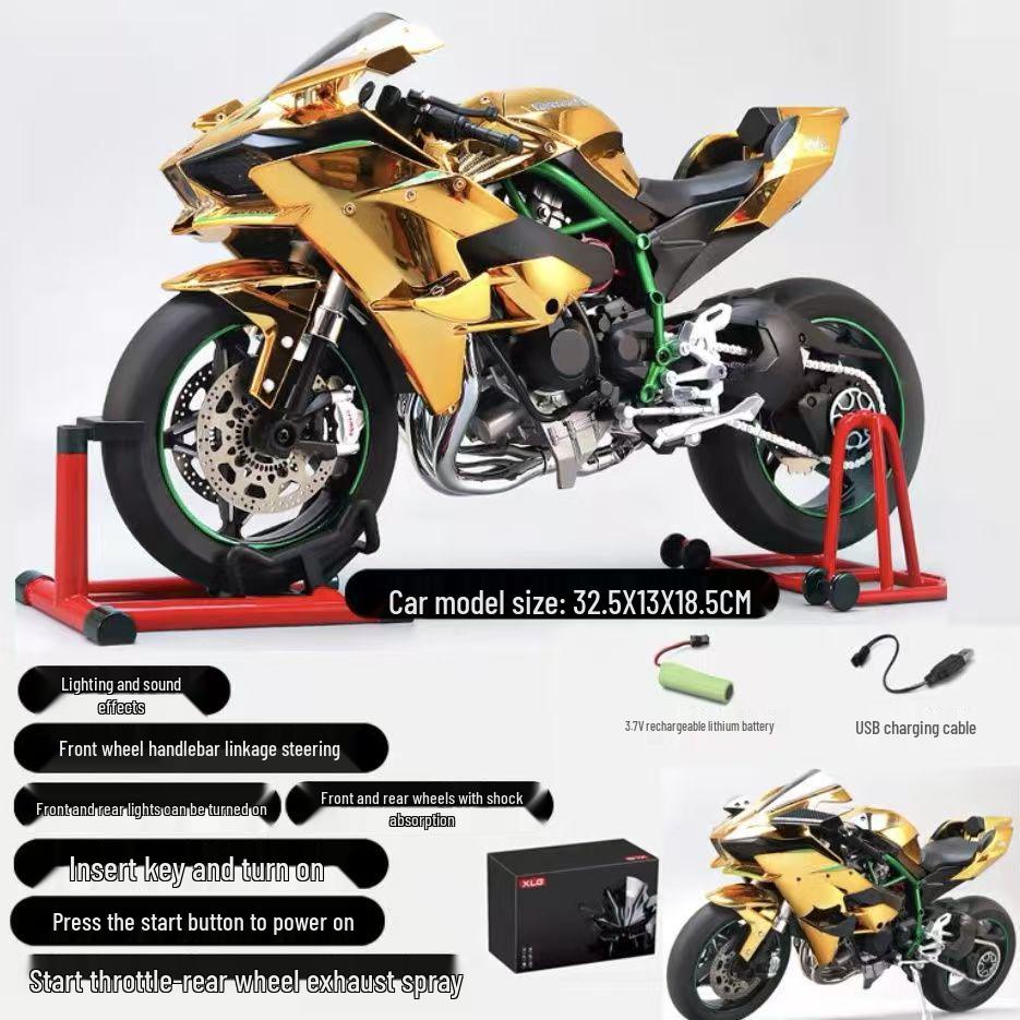 Kawasaki H2R 1:9 Alloy Model Motorcycle Toy Gift