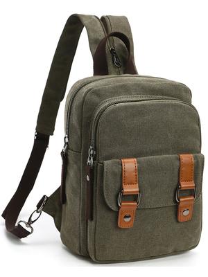 Body Shoulder Canvas Khaki [Monoa] Bag, Canvas, Bag, Backpack, 2-way, One-shoulder, Crossbody, Bag, N1406,