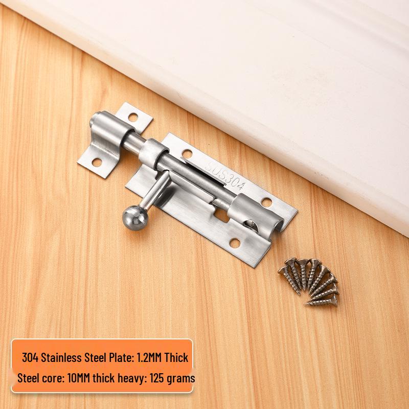 Surface-Mounted Stainless Steel Anti-Theft Door Latch for Wood/Bathroom Doors