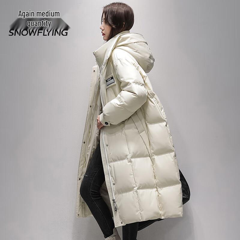 

Женский длинный пуховик Xue Zhong Fei со съемным капюшоном L