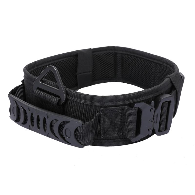 Adjustable Metal Double Buckle Tactical Dog Collar Luxury Designer Training Collar Dog German Shepherd For Medium Large Dogs