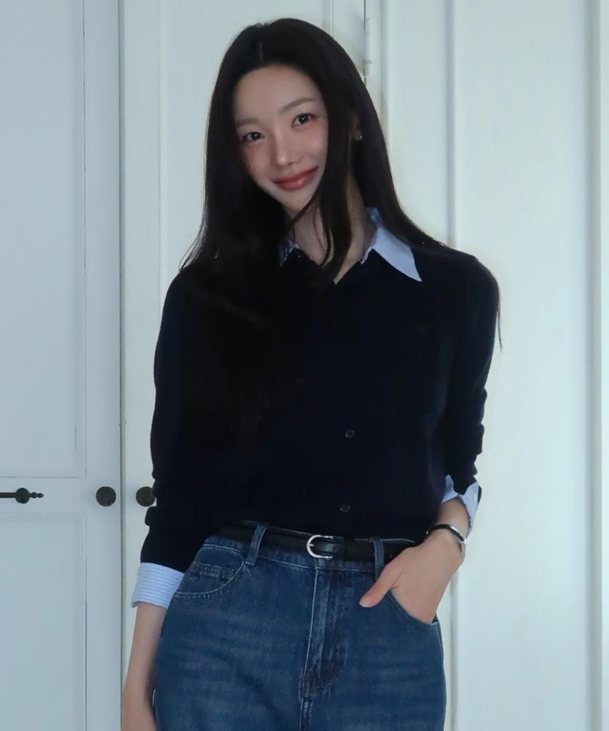 MIND BRIDGE WOMEN [W] Shirt Mix Full Open Knit - 3 Colors
