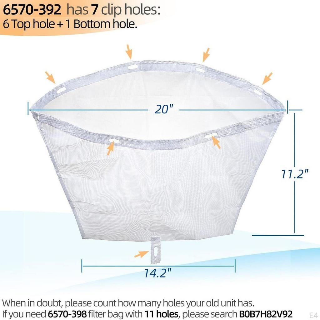 Filter Net Bag Debri Attachment Accessory Easy Clean Compatibility Tub Mesh Skimmer