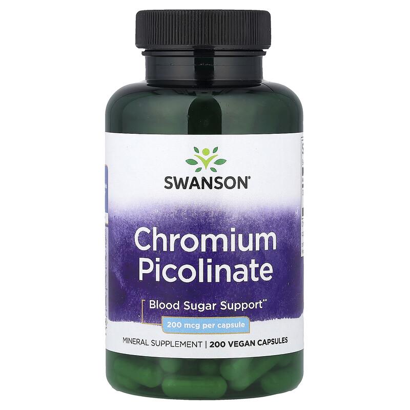 Chromium Picolinate, 200 Mcg, 200 Vegan Capsules