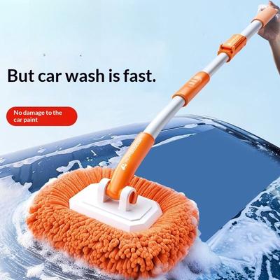 Special Brush for Car Washing Mop with Curved Rod