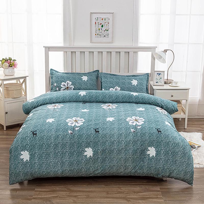 Flannel Duvet Cover Set - Single Piece for Dormitory Bunk Bed, Includes Pillowcase & Double Duvet Cover