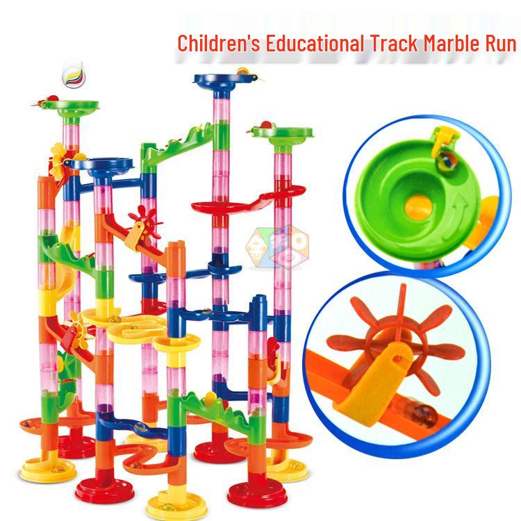 Early Education 3D Maze Track DIY Building Blocks Set, 105 Pieces