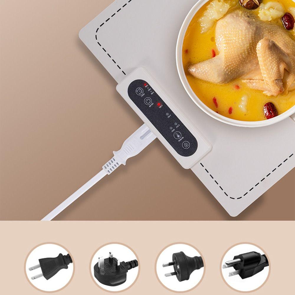 Foldable Food Warm Tray 3 Modes Silicone Food Warmer Mat Electric Insulation Board  Dining Table