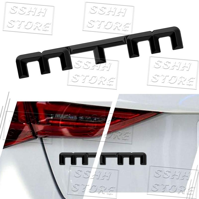 1Pc 3D Metal MTM Logo Front Grille Emblem Sticker For VW Golf Passat Jetta Touareg Tiguan RS5 RS4 RS6 Rear Tail Trunk Bumper Decor