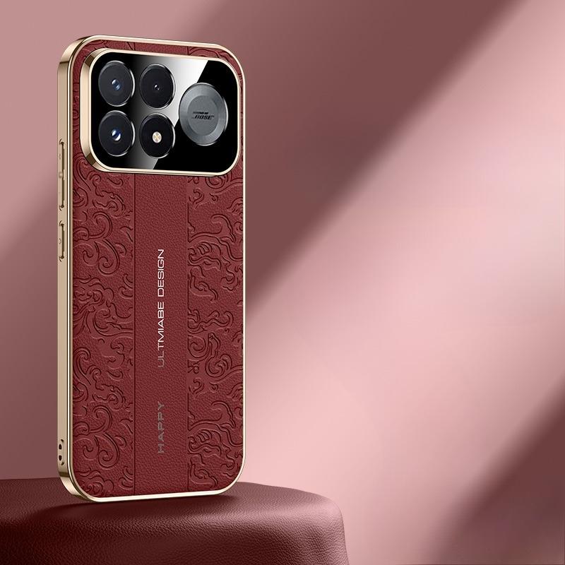 Για XIAOMI Redmi K100Pro K100 ProMax Δερμάτινη Θήκη με Χάραγμα Ανθεκτική στους Κραδασμούς Για POCO F9 Ultra Pro Επιμεταλλωμένο Κάλυμμα με Υφή Ευοίωνου Νεφέλου