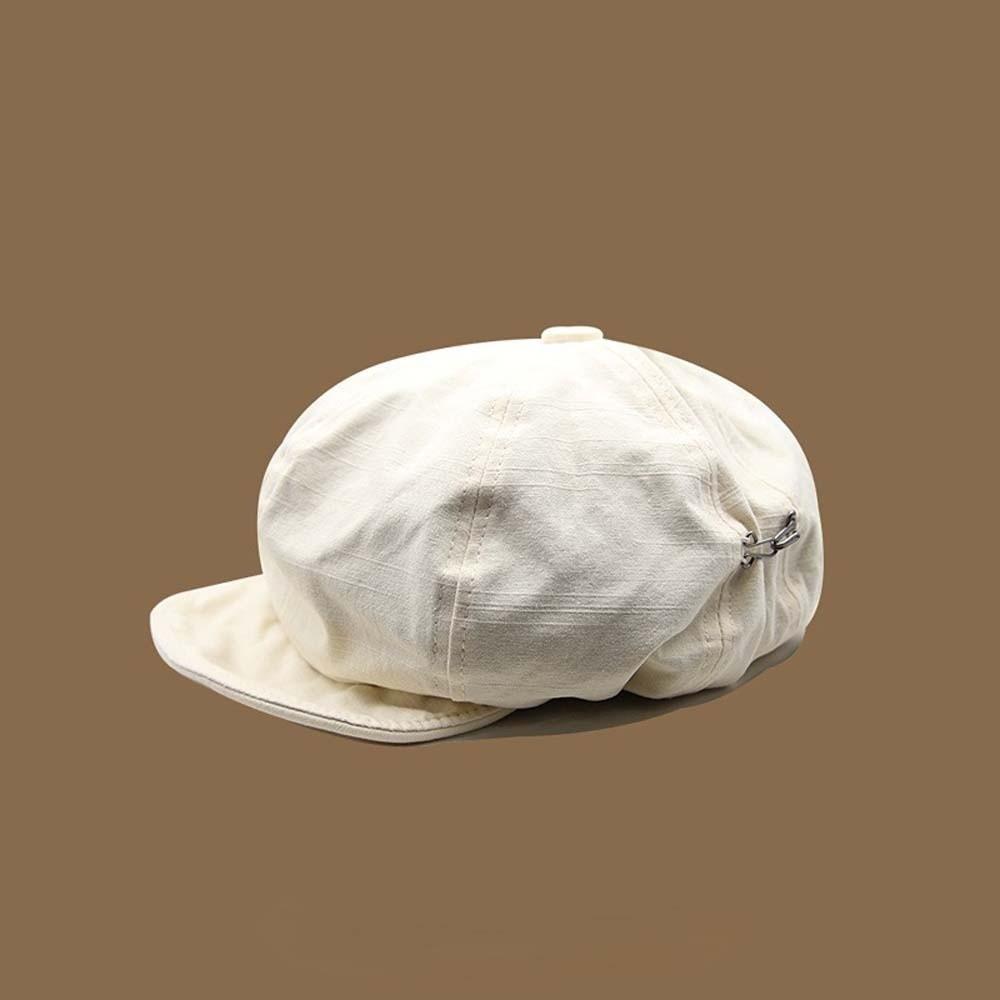 Asymmetric Retro Octagonal Hat Big Head Circumference Women Artist Hat Casual Cloud Beret Cap  Men