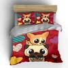 Cartoon Dog Print Set Gift Multiple Sizes Kid'S And Adults' Bedroom Exquisite 3Pc Bedding Set, Gift