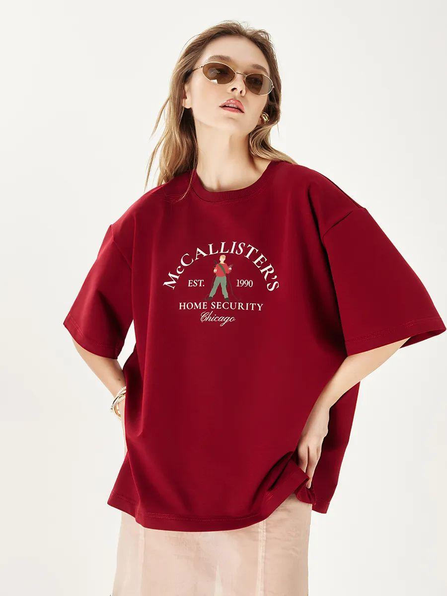Burgundy Home Alone T-shirt S