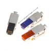 1Pc Rj45 Cat8 Cat7 Cat6A Connectors Tool-Free Zinc Alloy Shielded Ethernet Termination Plugs For 23Awg Sftp Cables