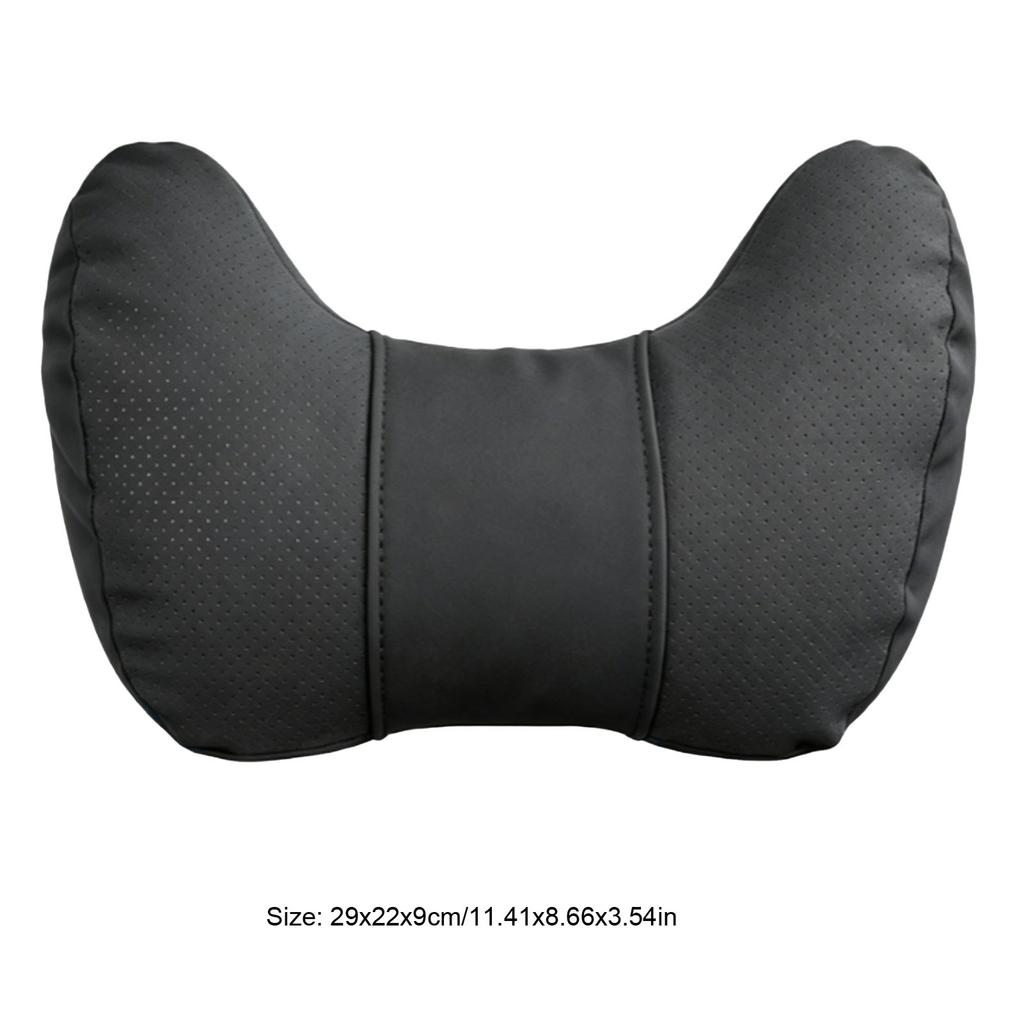 Car Neck Pillow Breathable Soft Comfortable Car Head Rest Cushion for Driving Fatigue Relieve Black