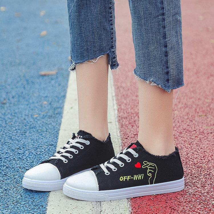 

Foreign trade new Bixin women s canvas shoes love injection shoes fashion versatile white shoes 40 чорний