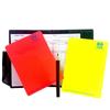 Sports Football Referee Red Yellow Cards With Leather Case Pen Practical Referee Tools Competition Equipment