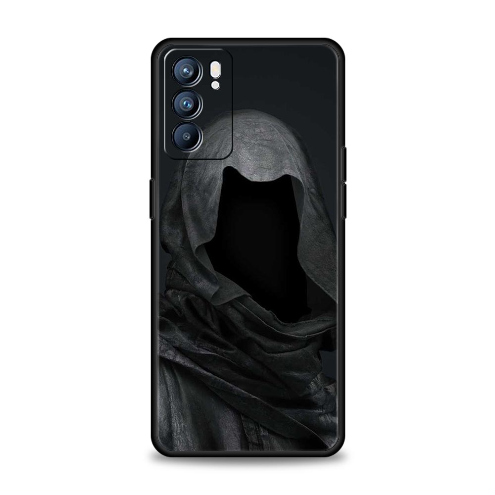 Grim Reaper Skull Skeleton Phone Case For Oppo Find X5 A54 A53 A52 A9 2020 A15 A95 A76 A74 A12 Reno7 SE Reno6 Pro Plus 5G Cover