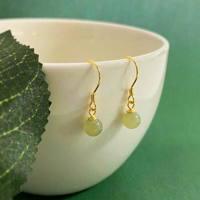 New Chinese-style Hetian Jade Ear Hook for Women Retro Chinese Style Girls New Ear Decorations