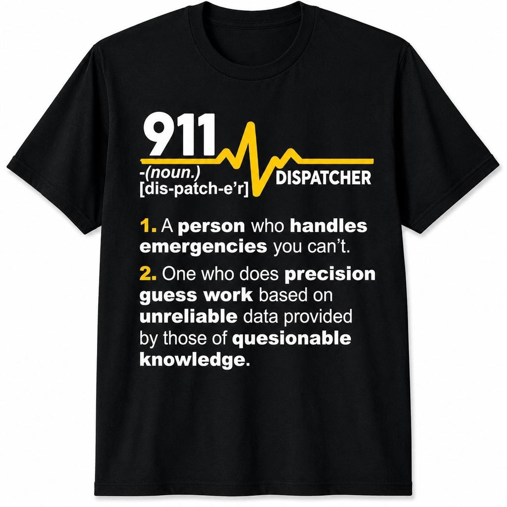 911 Dispatcher Definition Handles Emergencies Def Unisex T-Shirt