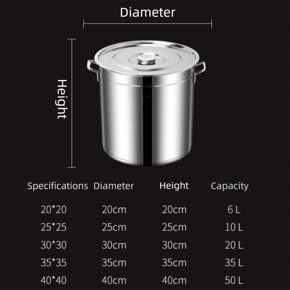 304 Edelstahl Eintopf Topf Großes Fassungsvermögen Öltank Neuer Kochtopf Restaurant