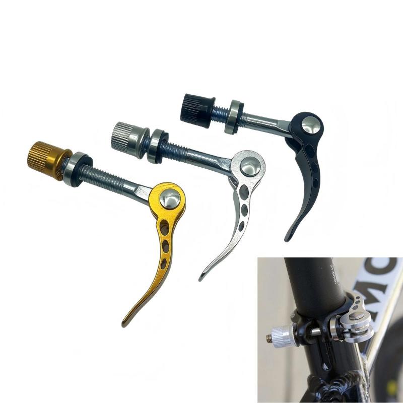 Bike Seat Post Clamp Quick Release Pin High-Strength Aluminum Alloy Bicycle Seatpost Binder Bolt