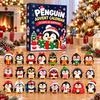 Festive Desk Decor 2026 Animal Advent Calendar with 24 Penguin Figures, Christmas Countdown Set Holiday Toys for Kids Adults, Decorative Theme