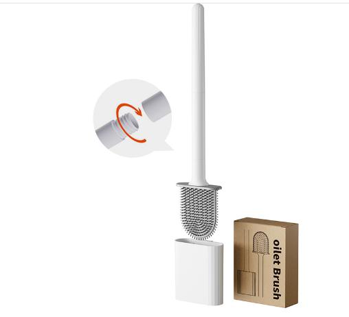 Toilet Brush and Holder Set Non-Slip Hander Toilet Brush for Home Bathroom Cleaning Supplies