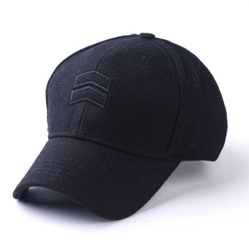 

Шерстяная бейсболка с козырьком - Унисекс, осенне-зимняя, повседневная, теплая шапка, в корейском стиле Normal (56-59 cm)