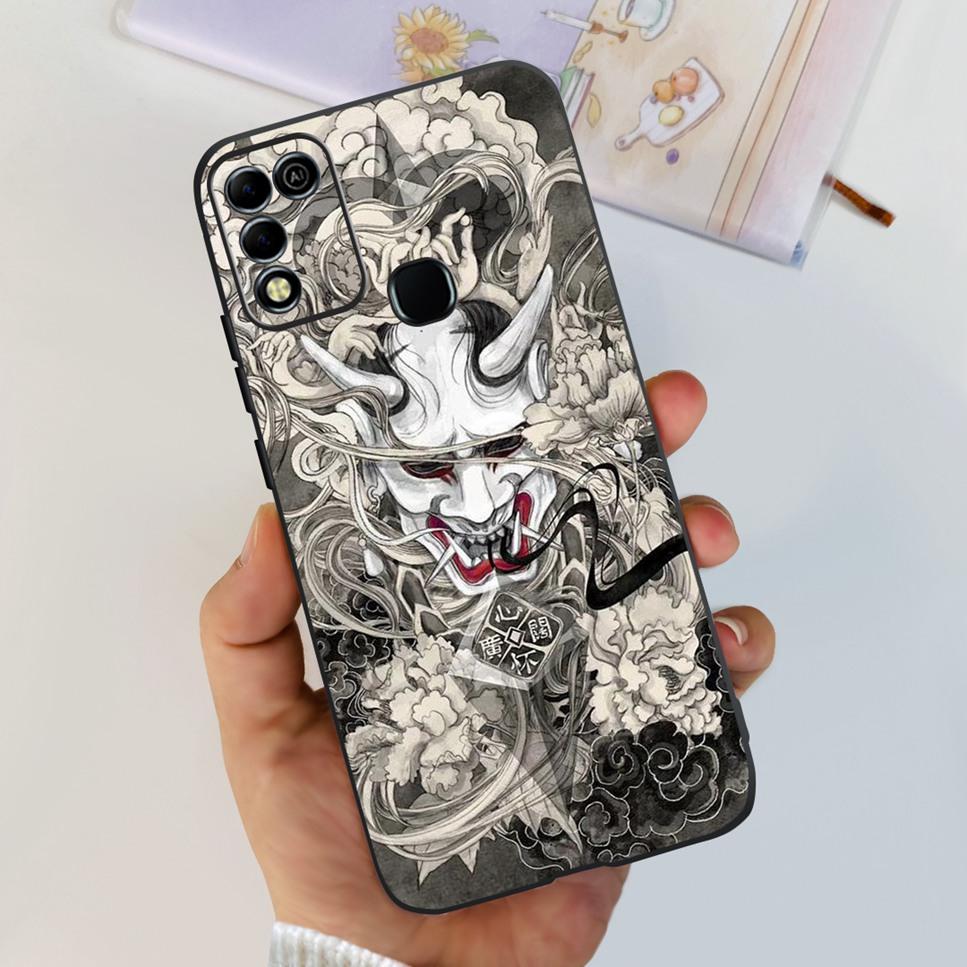 For Infinix Hot 11 Play 6.82" Soft Silicone Phone Cases For Infinix Hot 11 Play 11play 10Play Cover Luxury Flowers Funda Capa