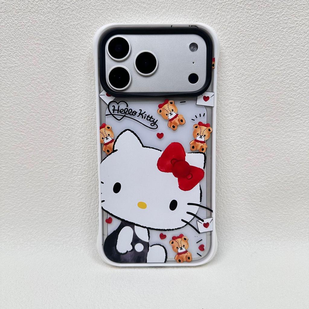 Trendy Four-Corner Anti-Drop KT Cartoon Case for iPhone 17 Pro Max