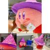 Qd New Star Kirby Magician Plush Toy Cute Flying Broom Halloween Edition 33cm