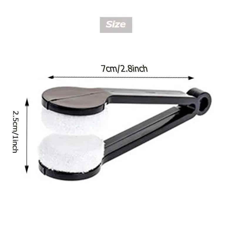 Portable Multifunctional Eyeglass Cleaning Wipe Green Microfiber Lens Brush for Sunglasses Glasses Compact Travel Scratch Free T