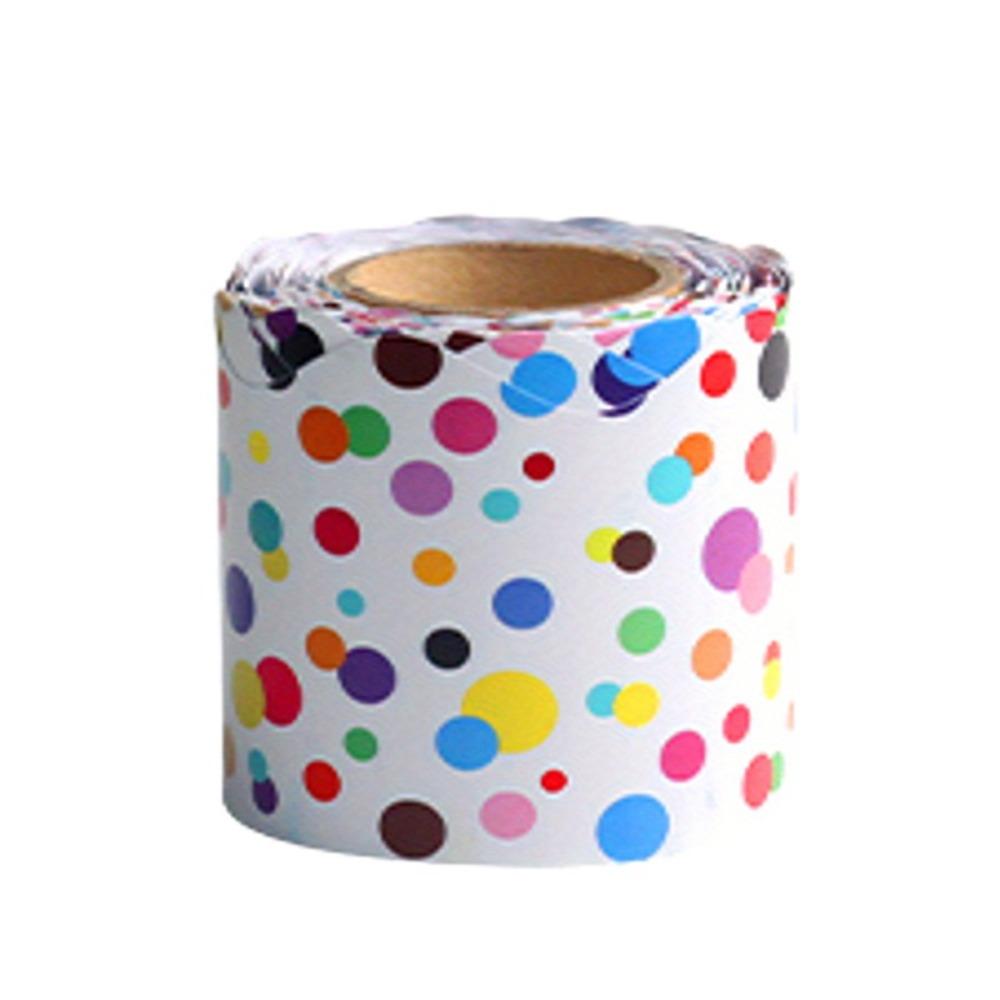 Colored Wavy Edge Paper DIY Wall Decoration Poster Border Stickers  for Classroom Board Home Party