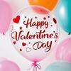Random Color Valentine's Day Transparent Balloon Stickers, Excluding Balloons,Valentine's Day Party Decorations,Wall Decorations