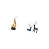 Abstract Fire Reindeer Statue Ornament Resin Flame Deer Figurine Modern Art Sculpture for Cabinet