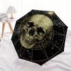 Starry Night Skull: Celestial Art CoasterUmbrella, Portable 3-Fold Compact Umbrella,Christmas Gift ES576