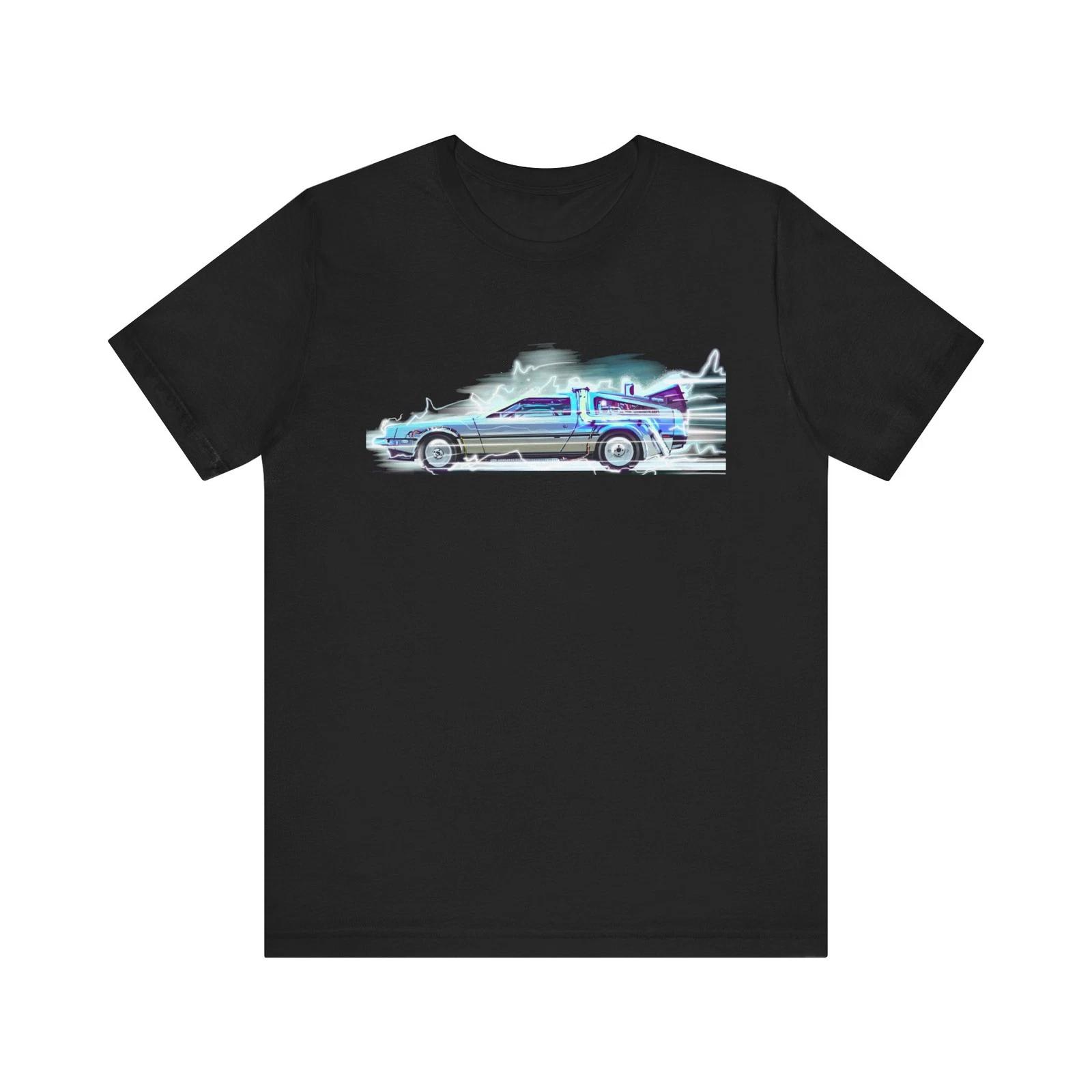 Back to the Future Delorean Dmc12 Unisex Tee Classic movie Car Shirt S