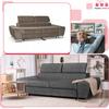 Sofa Couch Bosso Living Room Family Furniture Brown Velvet Reg Headrest