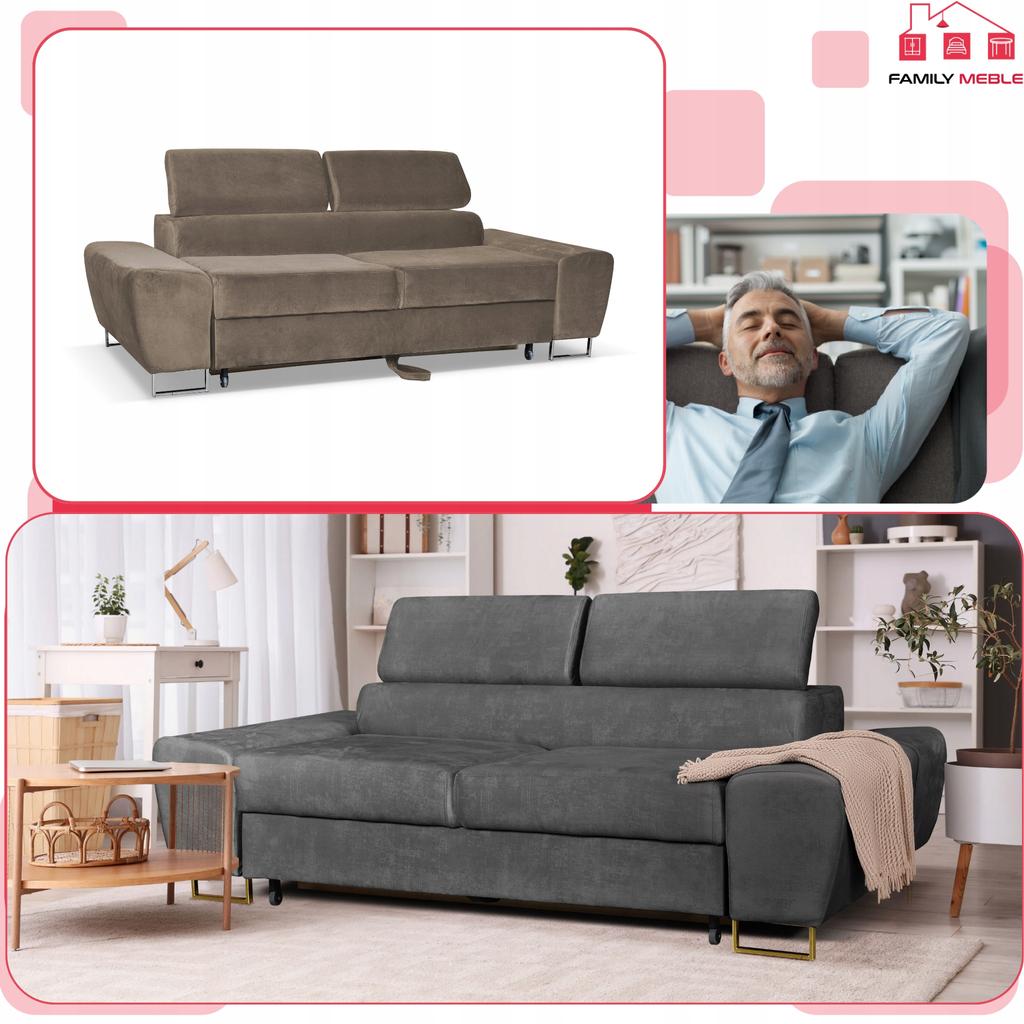 Sofa Couch Bosso Living Room Family Furniture Brown Velvet Reg Headrest