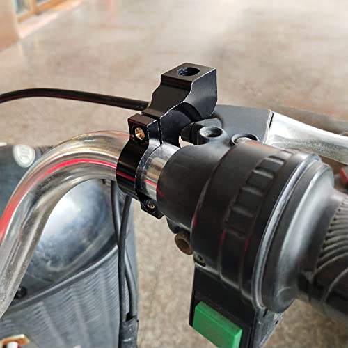 X-STYLE Motorcycle Mirror Bracket 10mm Mirror Holder Extension Bracket Motorcycle Mirror Adapter Mirror Riser Mounting Bracket Black Set of 2