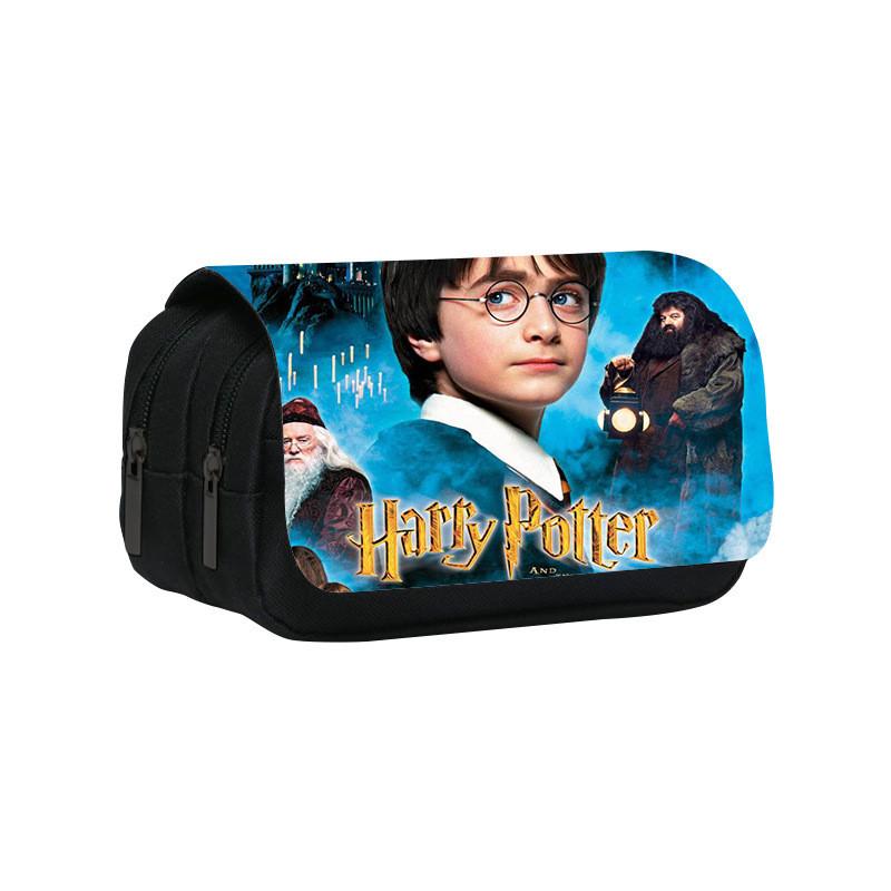 Harry Potter Pencil Case Cartoon Anime School Supplies Storage With Double Layer For Students